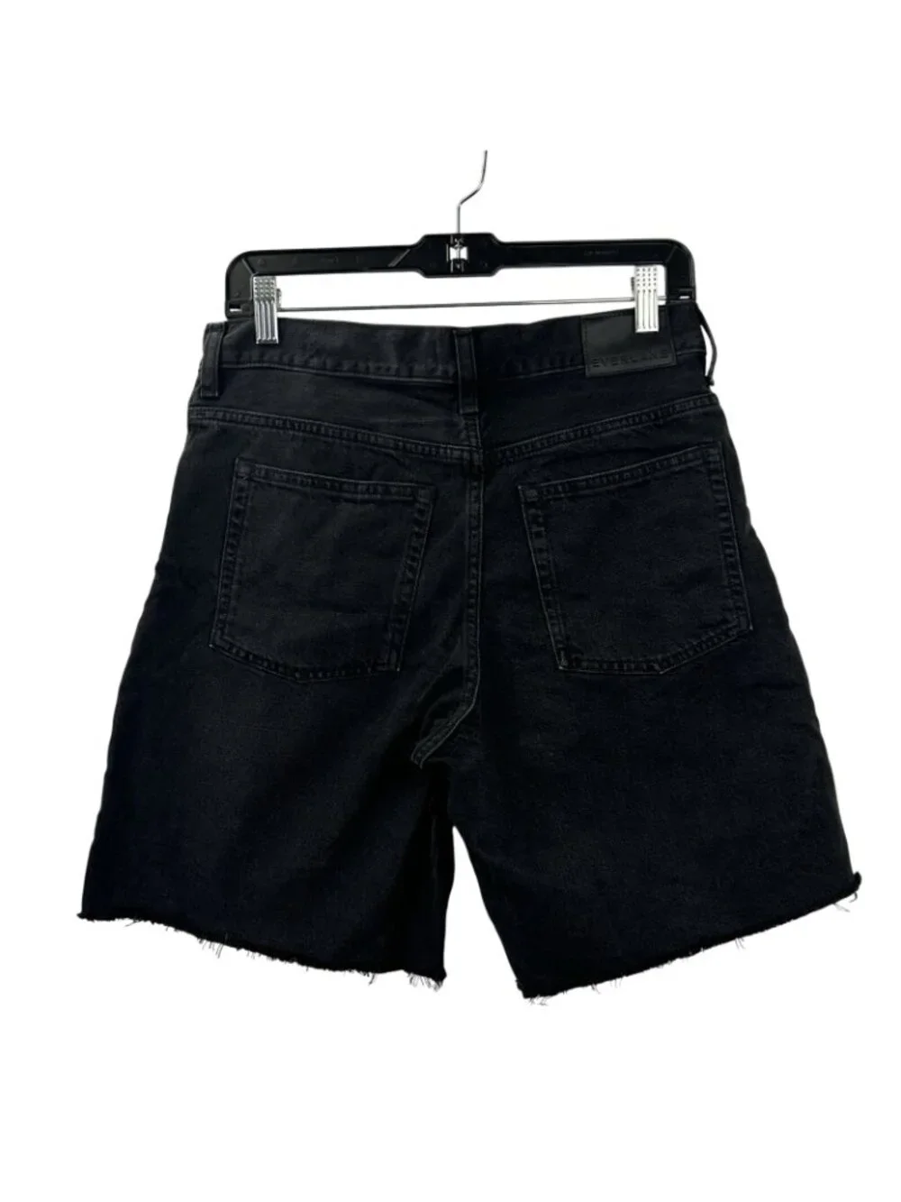 Everlane Woman's The OG Baggy Denim Jean Short Women’s 26R Black High Rise 8” - Picture 4 of 12